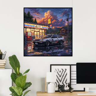 Toyota AE86 Touring Car Poster