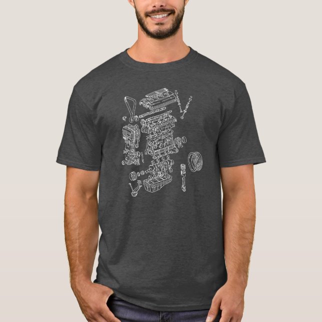 Toyota Corolla MR2 Engine 4AGE T-Shirt (Front)