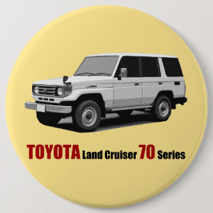 Toyota Land Cruiser 70 Series HZJ77 6 Inch Round Button