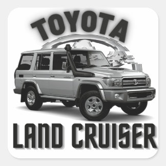 Toyota Land Cruiser VDJ76 Off-Road Car  Square Sticker