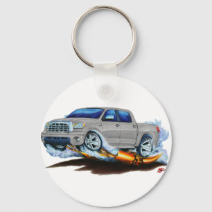 Toyota Tundra Crewmax Silver Truck Keychain