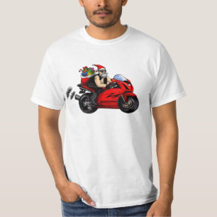 Toyrun Christmas Santa on motorcycle T-Shirt