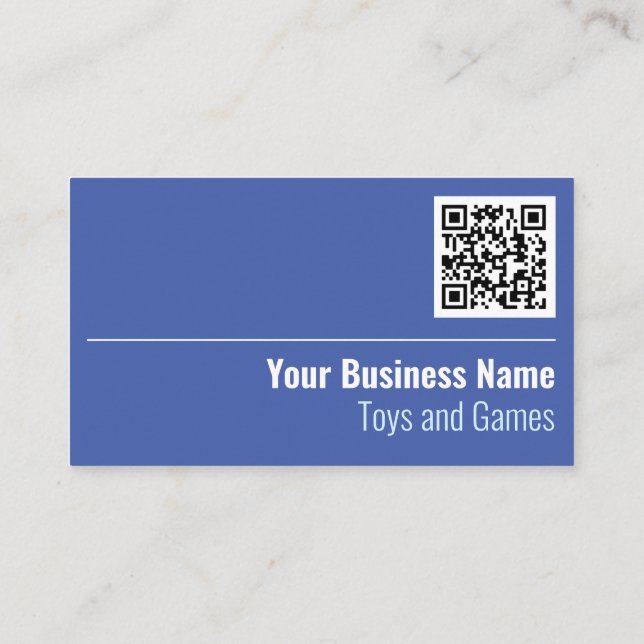 Toys and Games QR Code Business Card (Back)
