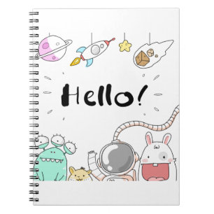 Toys Astronaut Rocket Planet Galaxy Alien Monster. Notebook
