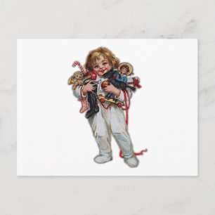 Toys At Christmas Holiday Postcard