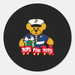 Toys For Tots Logo Christmas  Classic Round Sticker