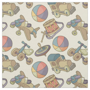 Toys Icons Background Fabric