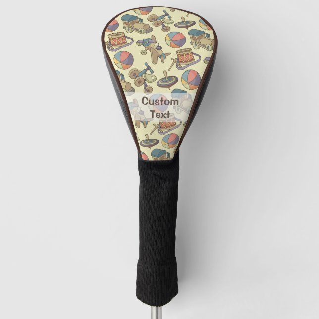 Toys Icons Background Golf Head Cover (Front)