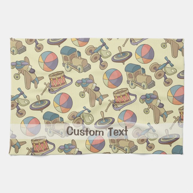 Toys Icons Background Kitchen Towel (Horizontal)