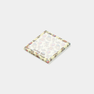 Toys Icons Background Post-it Notes