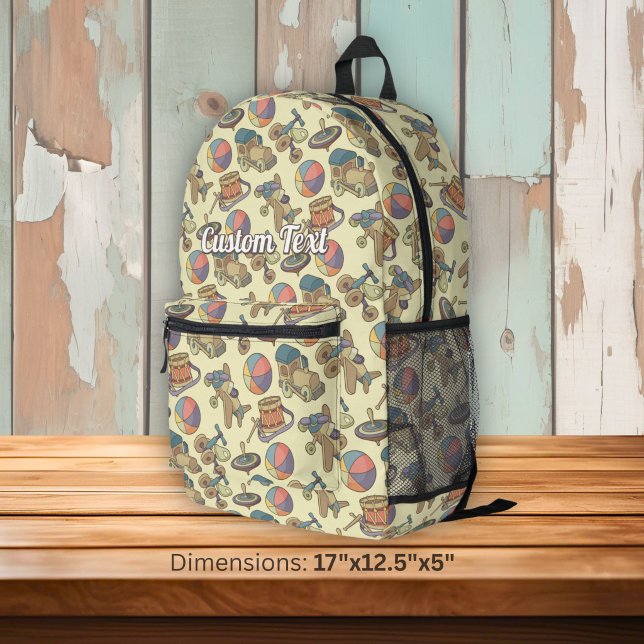 Toys Icons Background Printed Backpack (Creator Uploaded)