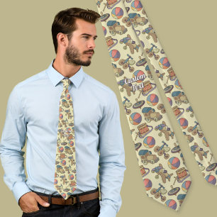 Toys Icons Background Tie