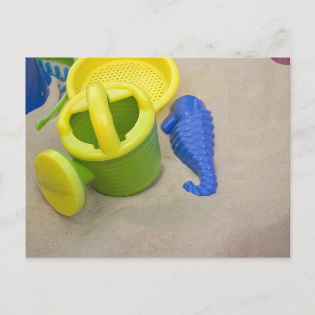 Toys on the beach postcard (Front)