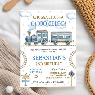 Toys Train Kids Birthday Invitation