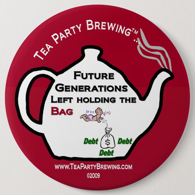 TP0111 Future Generations Left Holding Bag Button (Front)