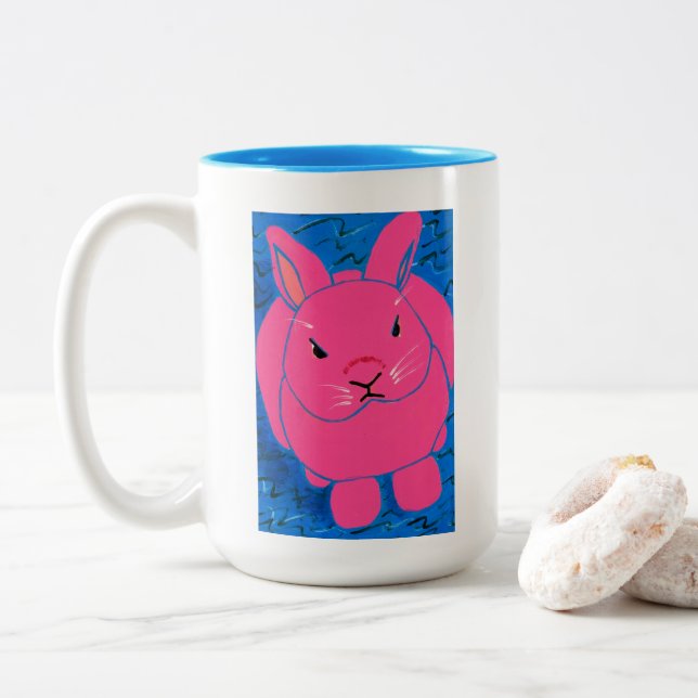 TPIO "No I Won't Organize Your Conference" Bunny Two-Tone Coffee Mug (With Donut)