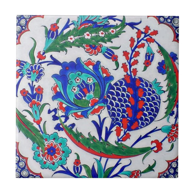 TR017 Turkish Reproduction Ceramic Tile (Front)