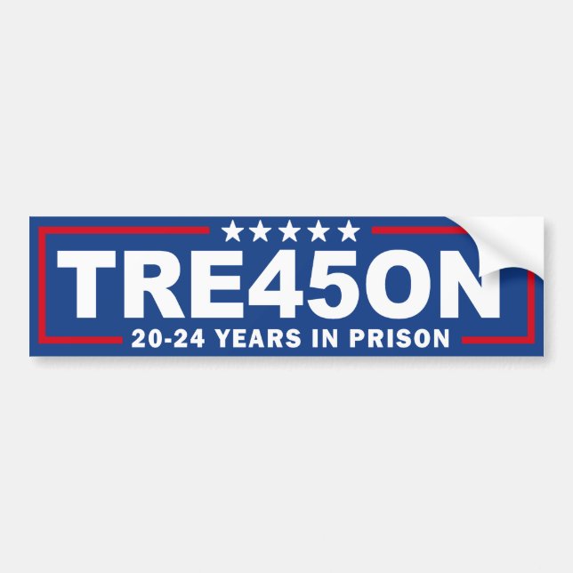 Tr345on: 20 to 24 Years in Prison Bumper Sticker (Front)