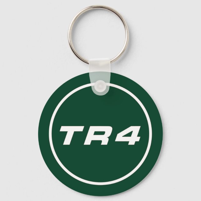 TR4 Schlüsselanhänger british racing green Keychain (Front)