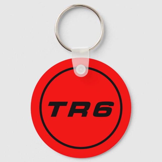 TR6 Key trailer red Keychain (Front)