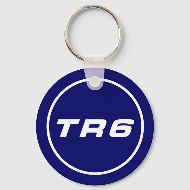 TR6 Schlüsselanhänger royal blue Keychain (Front)
