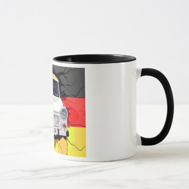 Trabant Car and German Flag, Berlin Wall Mug (Right)