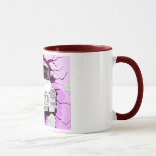 Trabant Car and Pink/Lilac Berlin Wall Mug