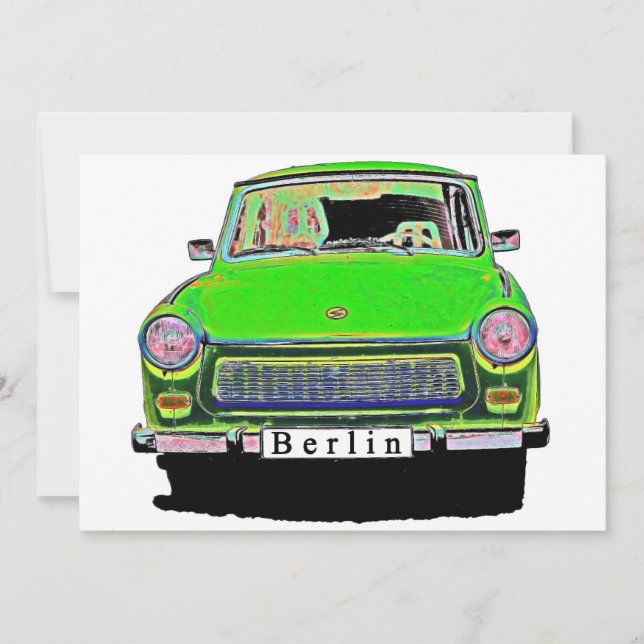 Trabant Car in Green, Berlin (Front)