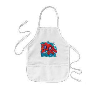 TRACE-E Character Sketch Graphic Kids Apron