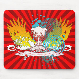 traced tree. serene - clean - green. - Customized Mouse Pad