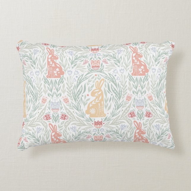 Tracery Easter Accent Pillow (Front)