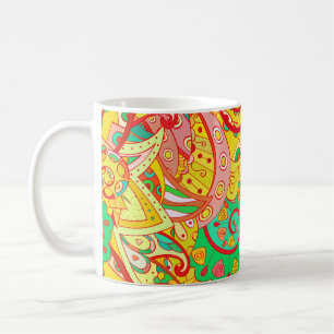 Tracery seamless pattern. Mehndi design. Ethnic co Coffee Mug