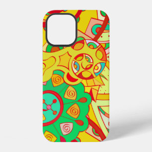 Tracery seamless pattern. Mehndi design. Ethnic co iPhone 12 Case