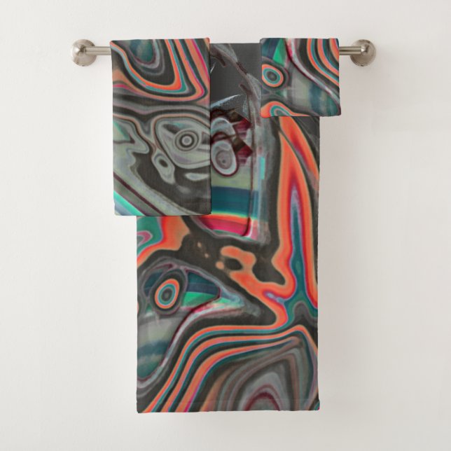 traces de gris, corail vivant et cyanStain (En situation)