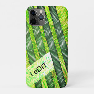 Traces similar to bamboo leaves, aged green iPhone 11 pro case