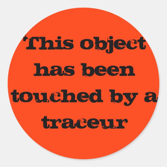 Traceur touch classic round sticker (Front)