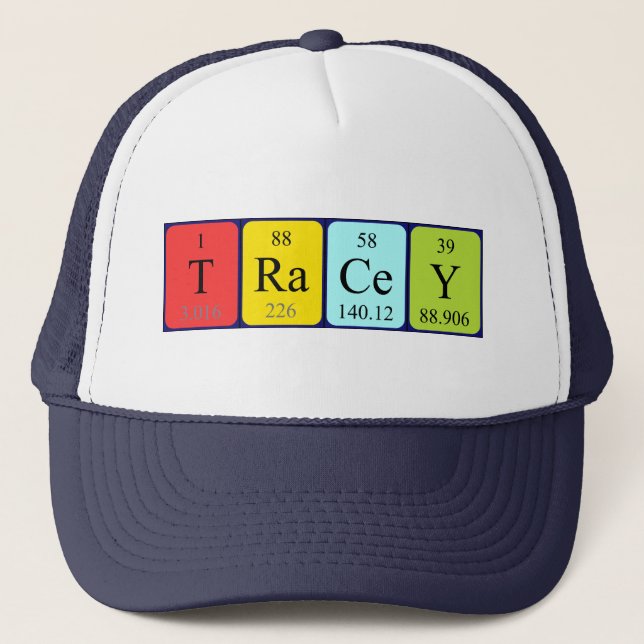 Tracey periodic table name hat (Front)