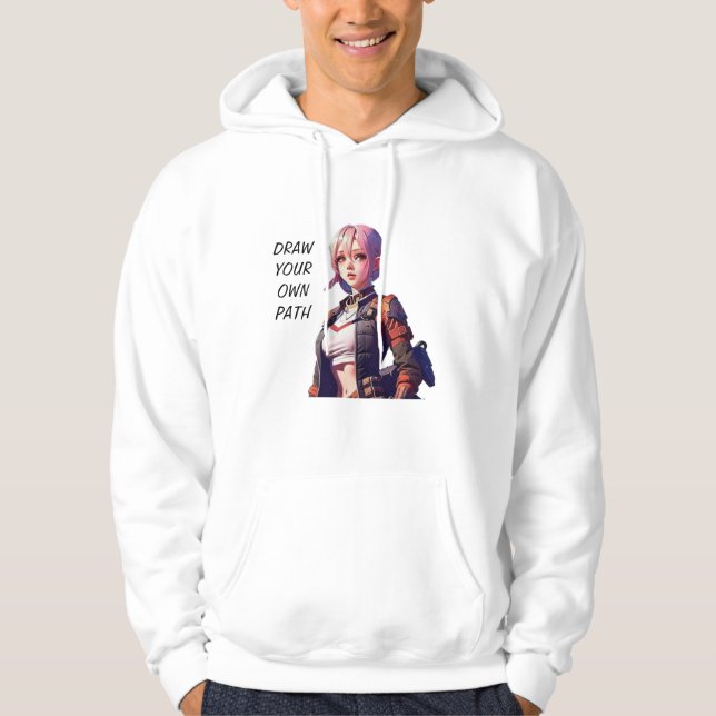 "tracez votre propre chemin" sweat - shirt à capuc (Devant)