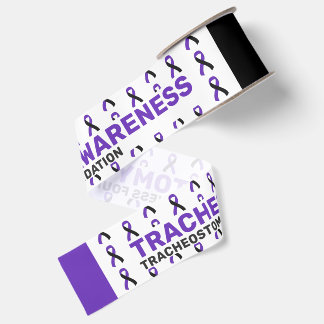 Tracheostomy Awareness Pattern Ribbon Grosgrain Ribbon