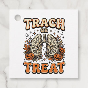 Tracheostomy Halloween Nurse Trick Or Treat Design Favour Tags