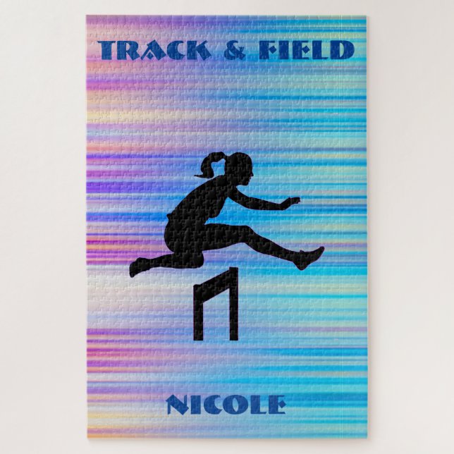 Track and Field Abstract Jigsaw Puzzle (Vertical)