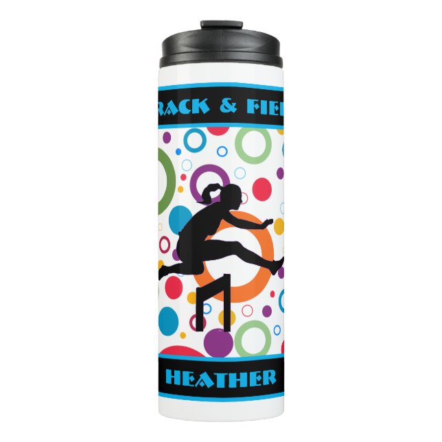 Track and Field Abstract    Thermal Tumbler (Front)