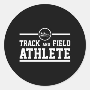 Track And Field Athlete Classic Round Sticker