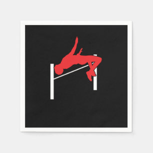 Track And Field Athlete High Jump Gift Jumping Bar Napkin
