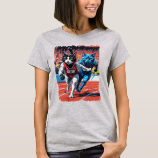 Track and Field Cat Racing! T-Shirt