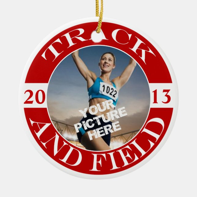 Track and Field Customizable Ornament (Front)