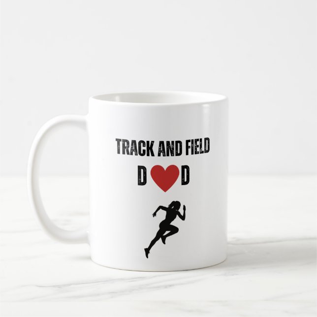 Track and Field Dad Coffee Mug (Left)