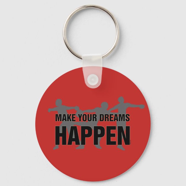 Track and Field Discus Thrower Keychain Gift (Front)