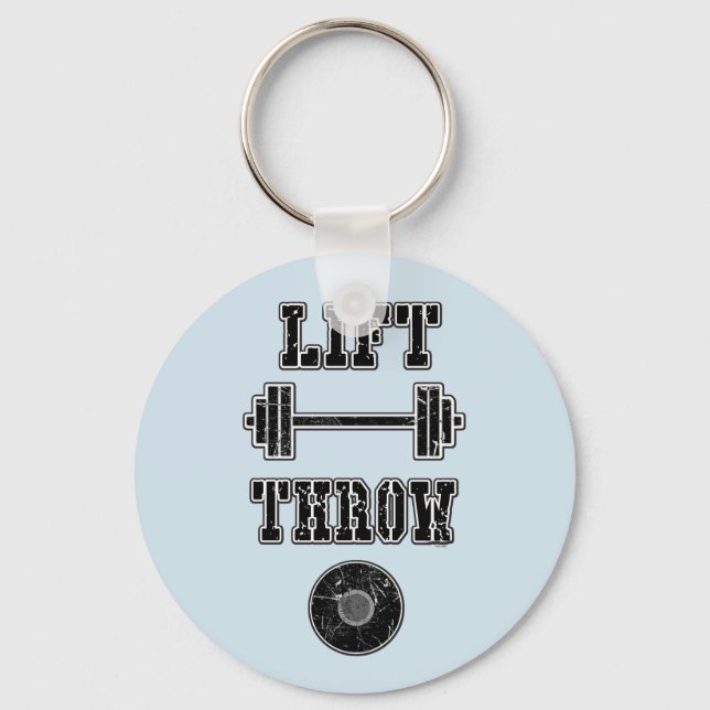 Track and Field Discus Thrower Keychain Gift (Front)