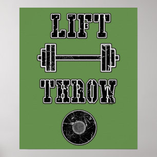 Track and Field Discus Thrower Poster